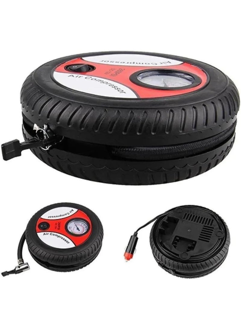 منفاخ اطارات كهربائي بضاغط هواء صغير ومحمول بجهد 12 فولت، مضخة نفخ ديجيتال اوتوماتيكية للسيارة والموتوسيكلات والكرات  المواد (المعادن والبلاستيك) - Image 5